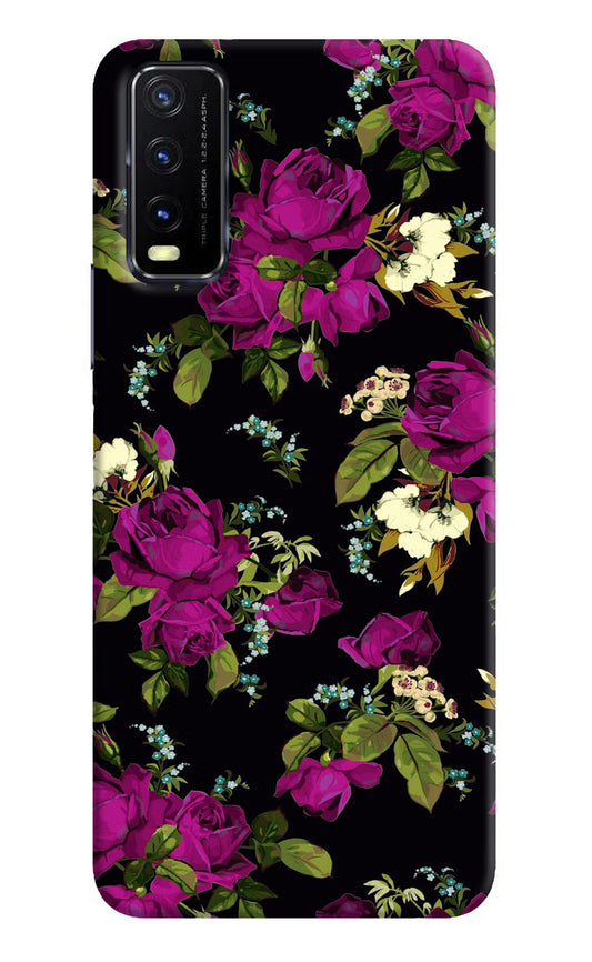 Flowers Vivo Y20G Back Cover