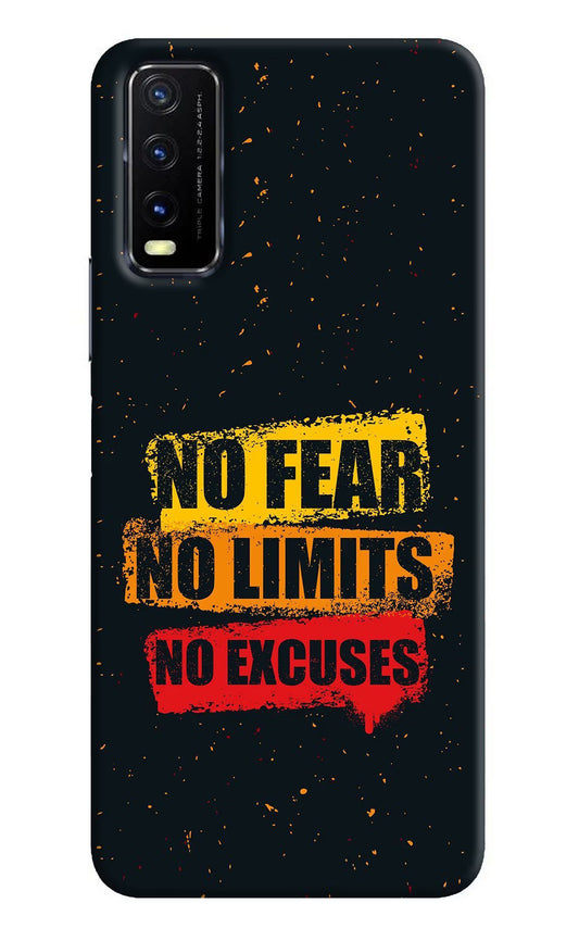 No Fear No Limits No Excuse Vivo Y20G Back Cover