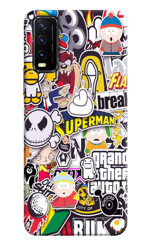 Sticker Bomb Vivo Y20G Back Cover