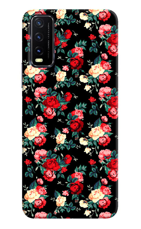 Rose Pattern Vivo Y20G Back Cover