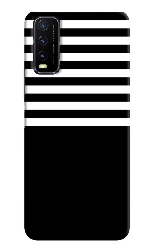 Black and White Print Vivo Y20G Back Cover