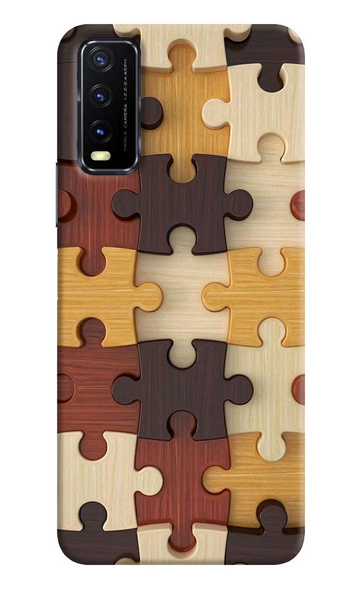 Wooden Puzzle Vivo Y20G Back Cover