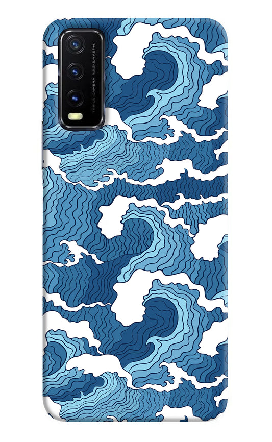 Blue Waves Vivo Y20G Back Cover