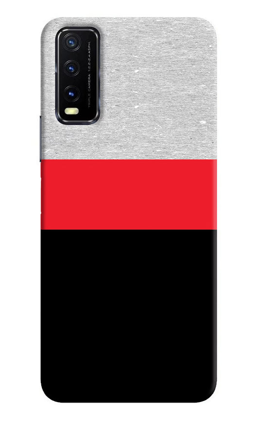 Tri Color Pattern Vivo Y20G Back Cover