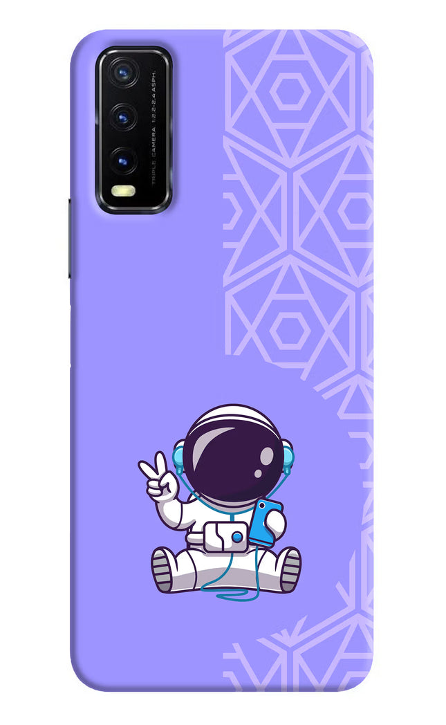 Cute Astronaut Chilling Vivo Y20G Back Cover