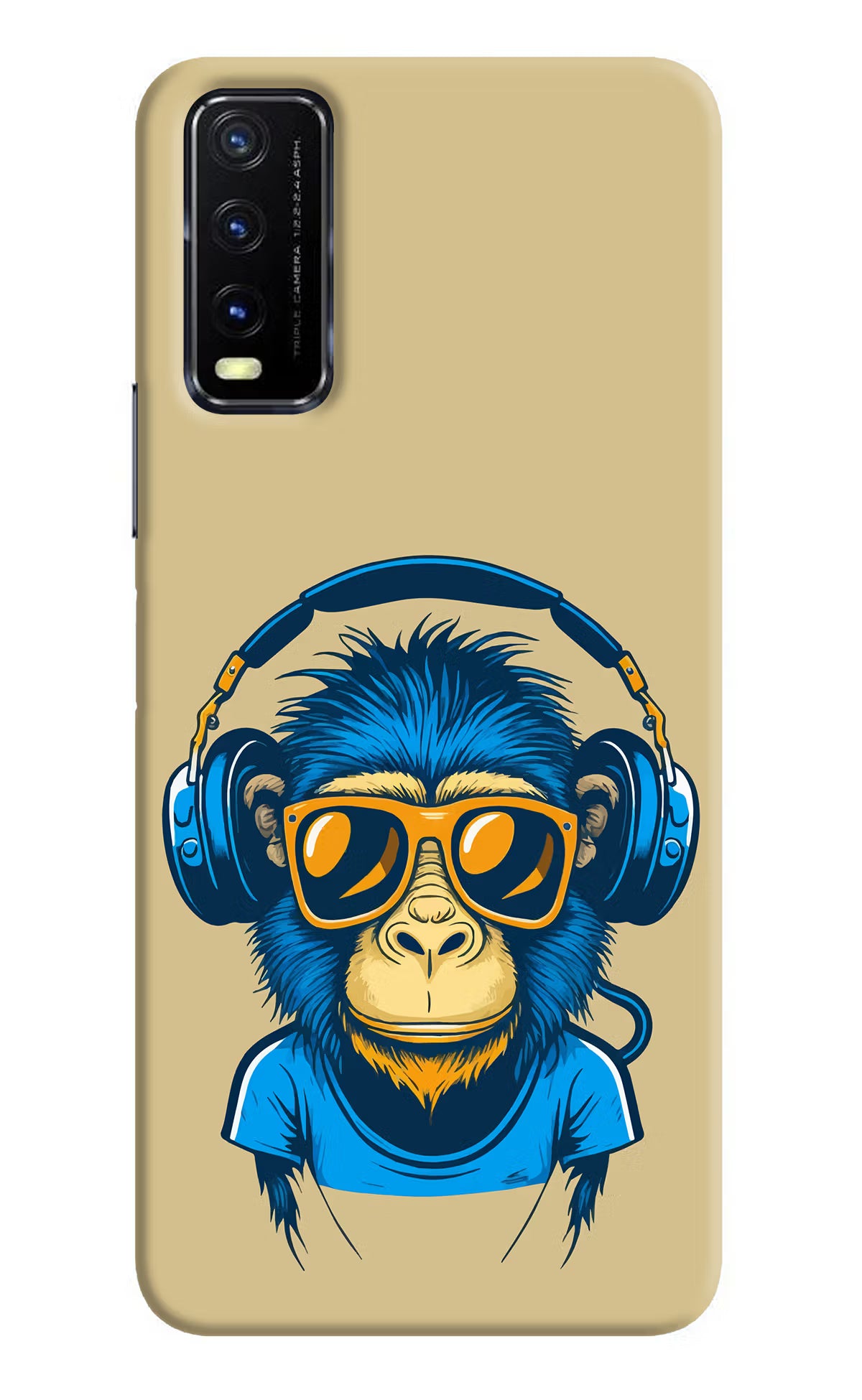 Monkey Headphone Vivo Y20G Back Cover
