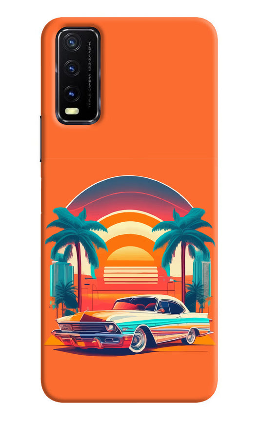 Palm Drive 80s Vivo Y20G Back Cover