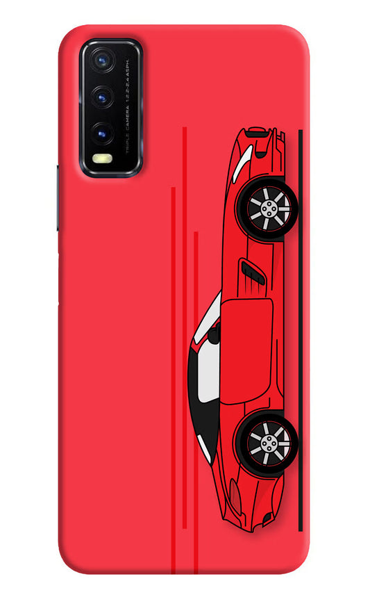 Red Velocity Vivo Y20G Back Cover