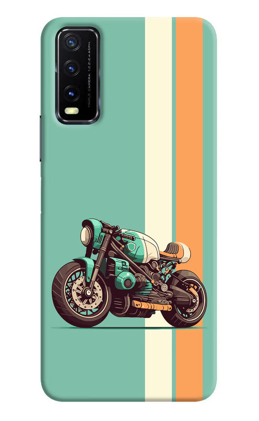 Striped Moto Drift Vivo Y20G Back Cover