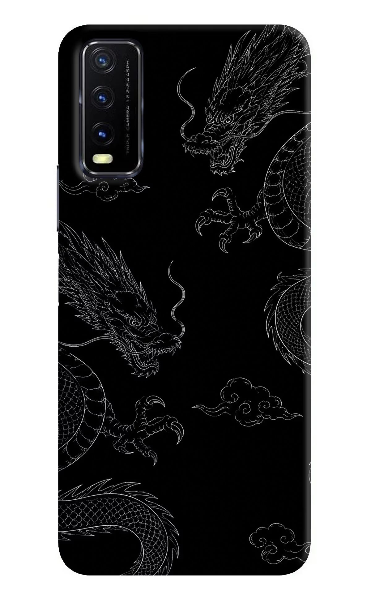 Twin Dragons Vivo Y20G Hard Case Back Cover by Casekaro