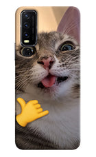 Silly Cat Call Vivo Y20G Hard Case Back Cover by Casekaro