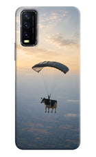 Skydiving Cow Vivo Y20G Hard Case Back Cover by Casekaro