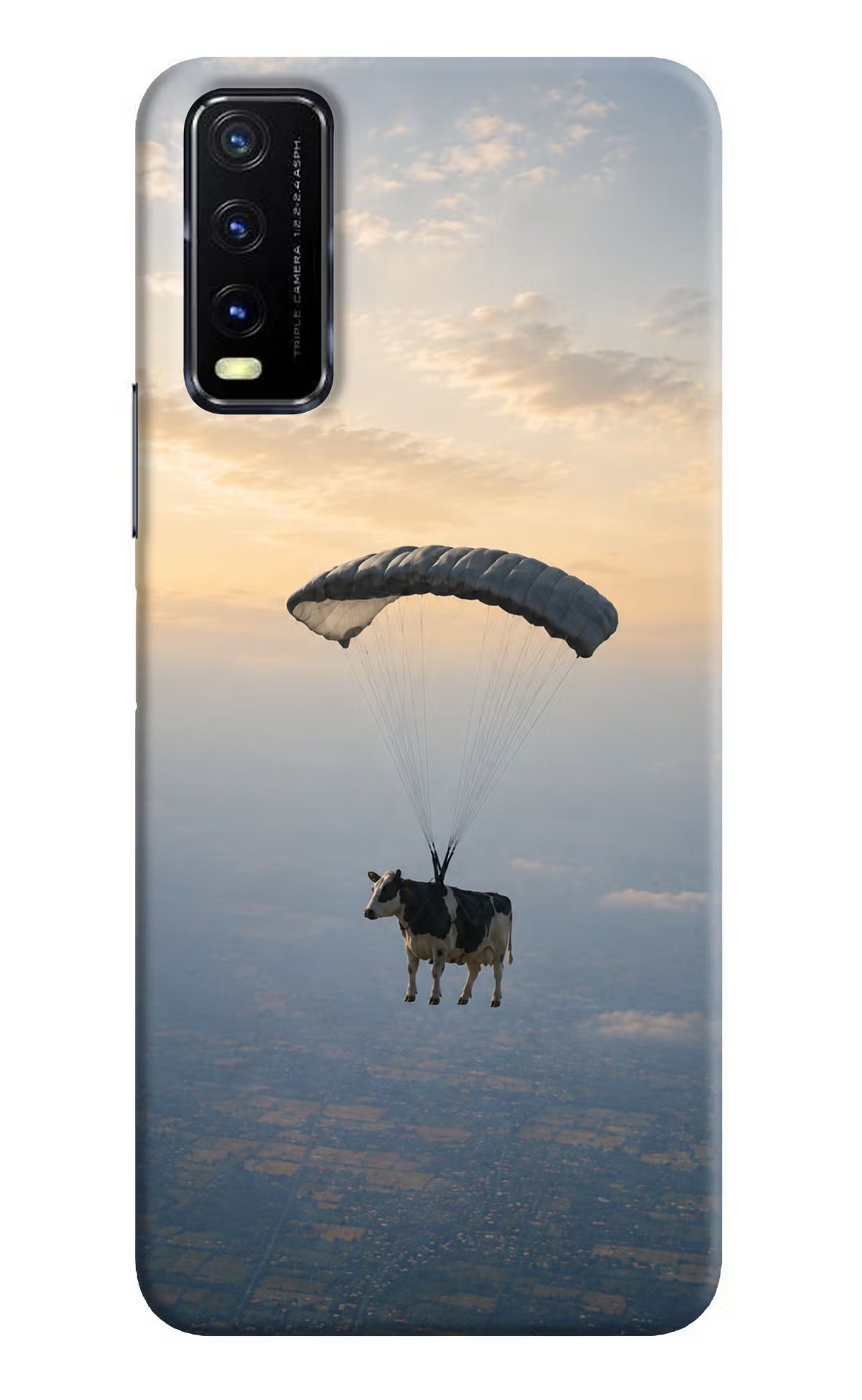 Skydiving Cow Vivo Y20G Back Cover