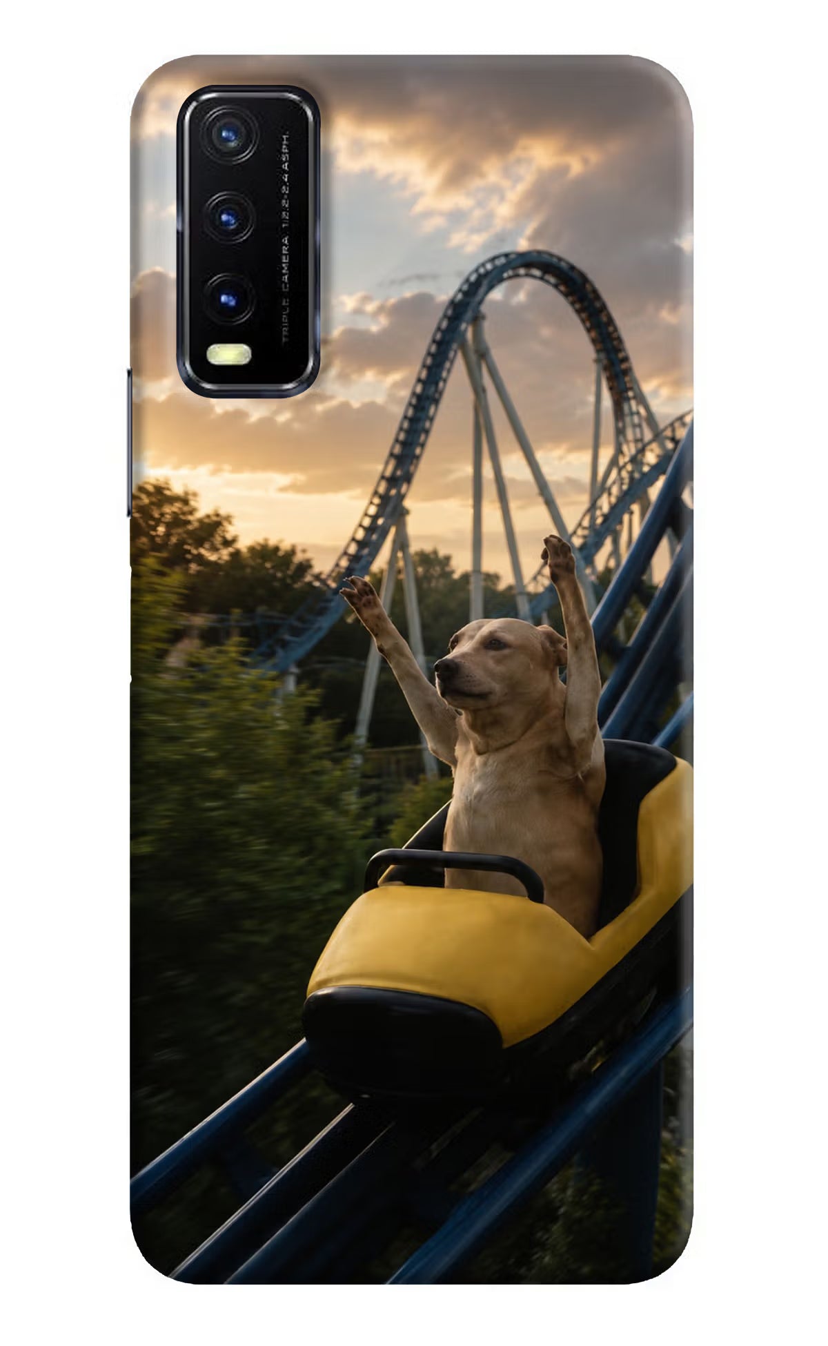Rollercoaster Dog Vivo Y20G Hard Case Back Cover by Casekaro