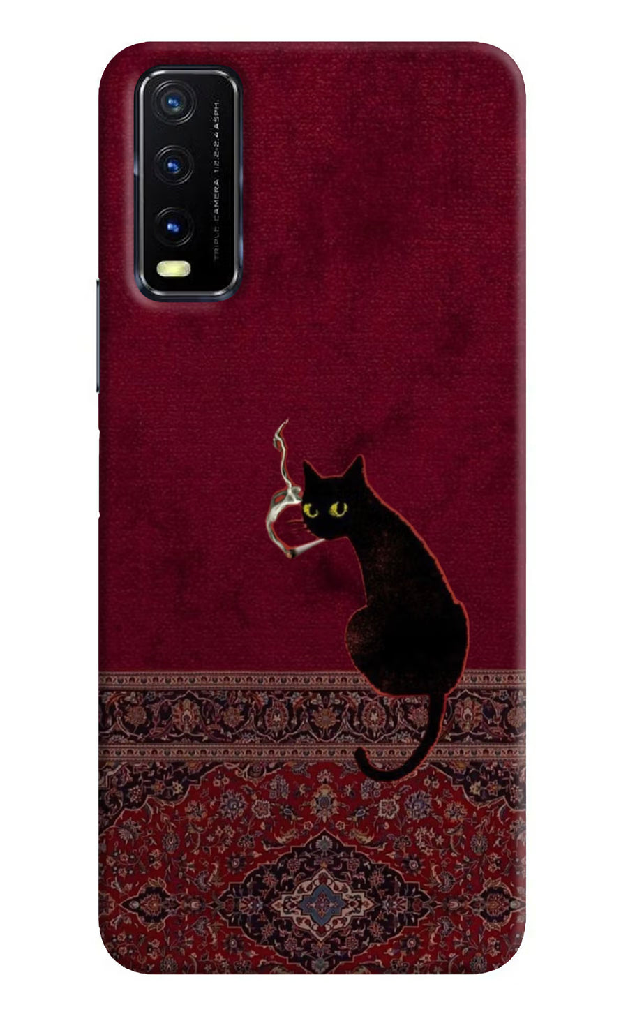 Midnight Cat Vivo Y20G Back Cover, Hard case