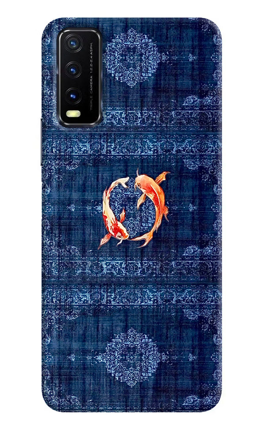Koi Blue Vivo Y20G Back Cover, Hard case