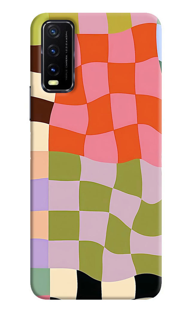 Wavy Grid Vivo Y20G Hard Case Back Cover by Casekaro