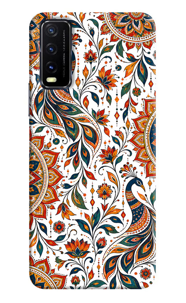White Mayura Vivo Y20G Hard Case Back Cover by Casekaro