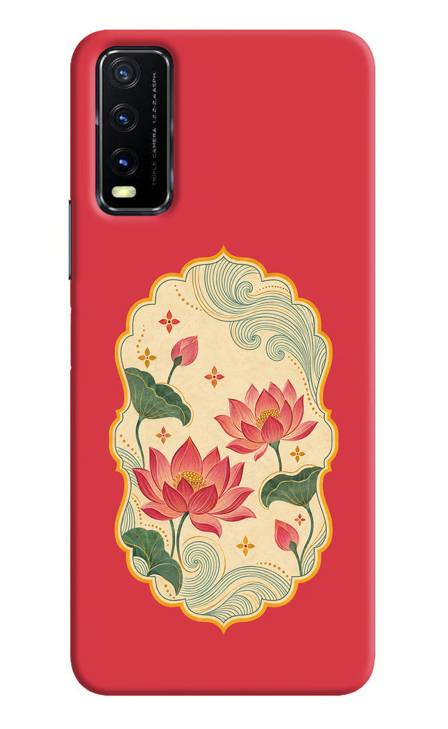Pink Lotus Vivo Y20G Hard Case Back Cover by Casekaro