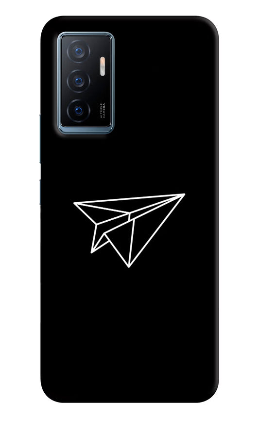 Paper Plane White Vivo Y75 Back Cover