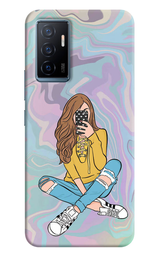Selfie Girl Vivo Y75 Back Cover