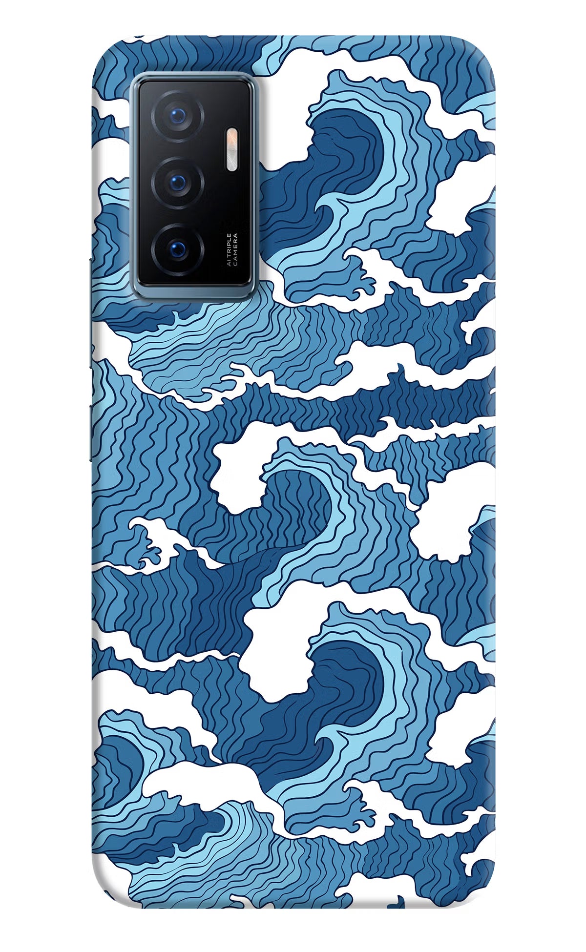 Blue Waves Vivo Y75 Back Cover