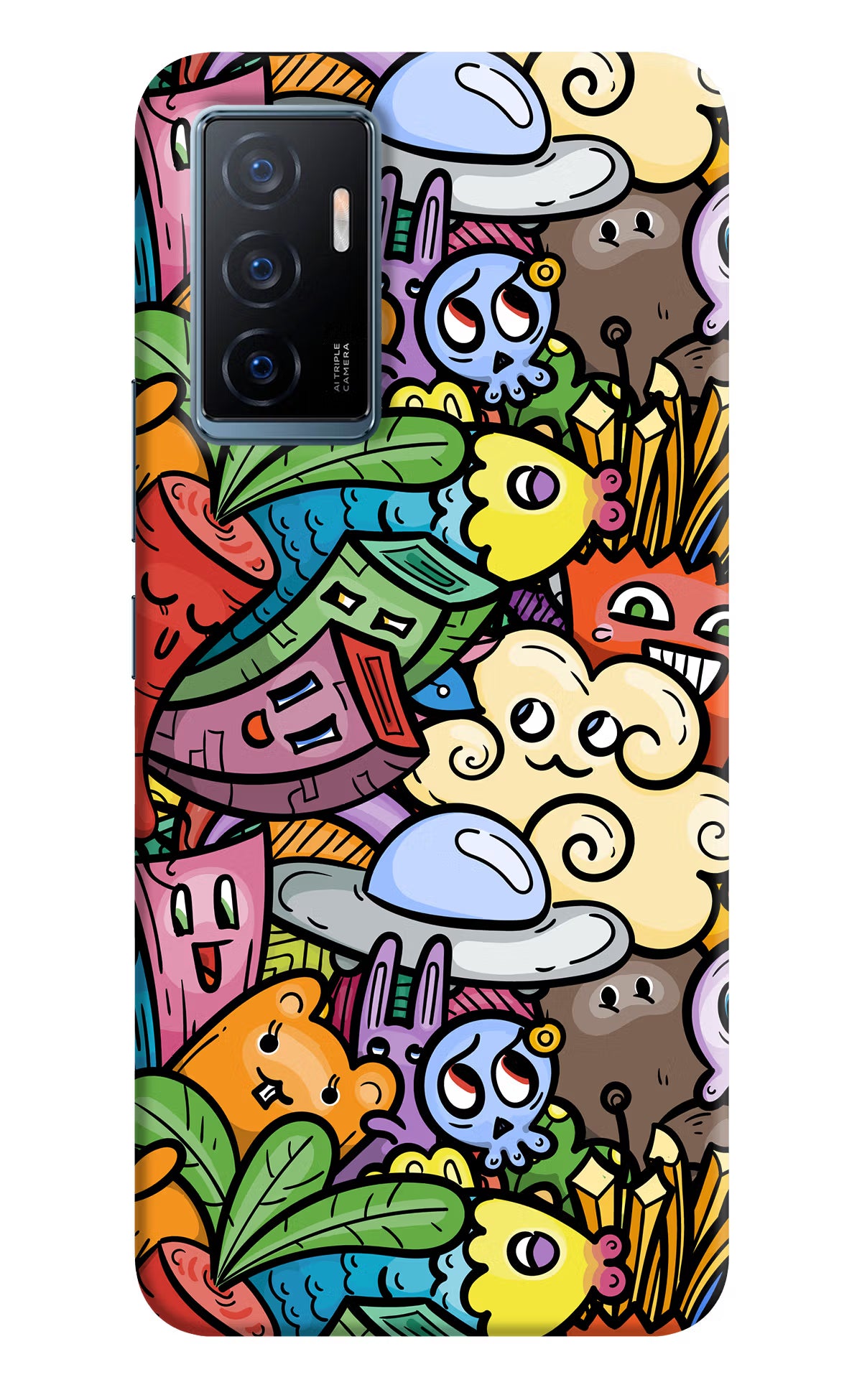 Veggie Doodle Vivo Y75 Back Cover