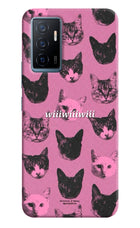 Pink Cats Vivo Y75 Hard Case Back Cover by Casekaro
