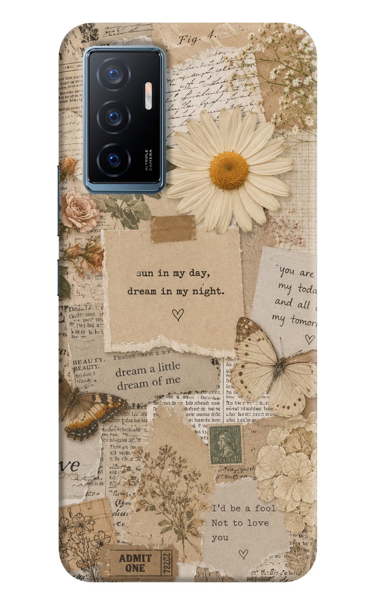 Vintage case Vivo Y75 Back Cover