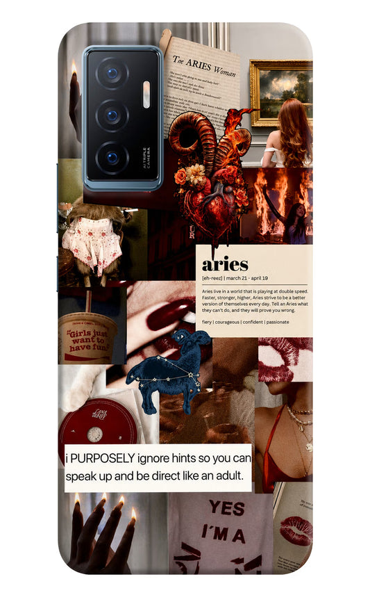 Zodiac Aries Vivo Y75 Hard Case Back Cover by Casekaro