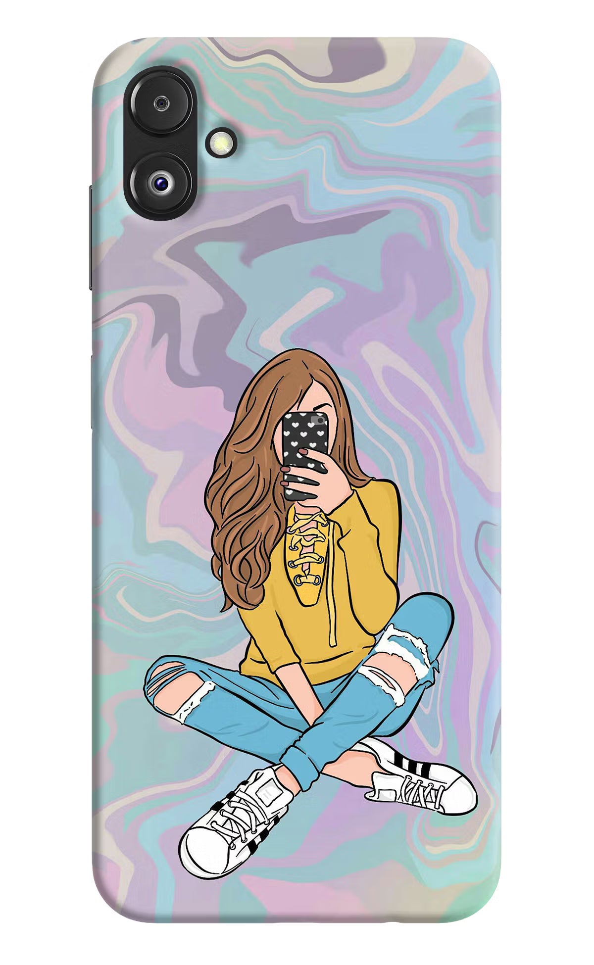 Selfie Girl Samsung F14 5G Back Cover