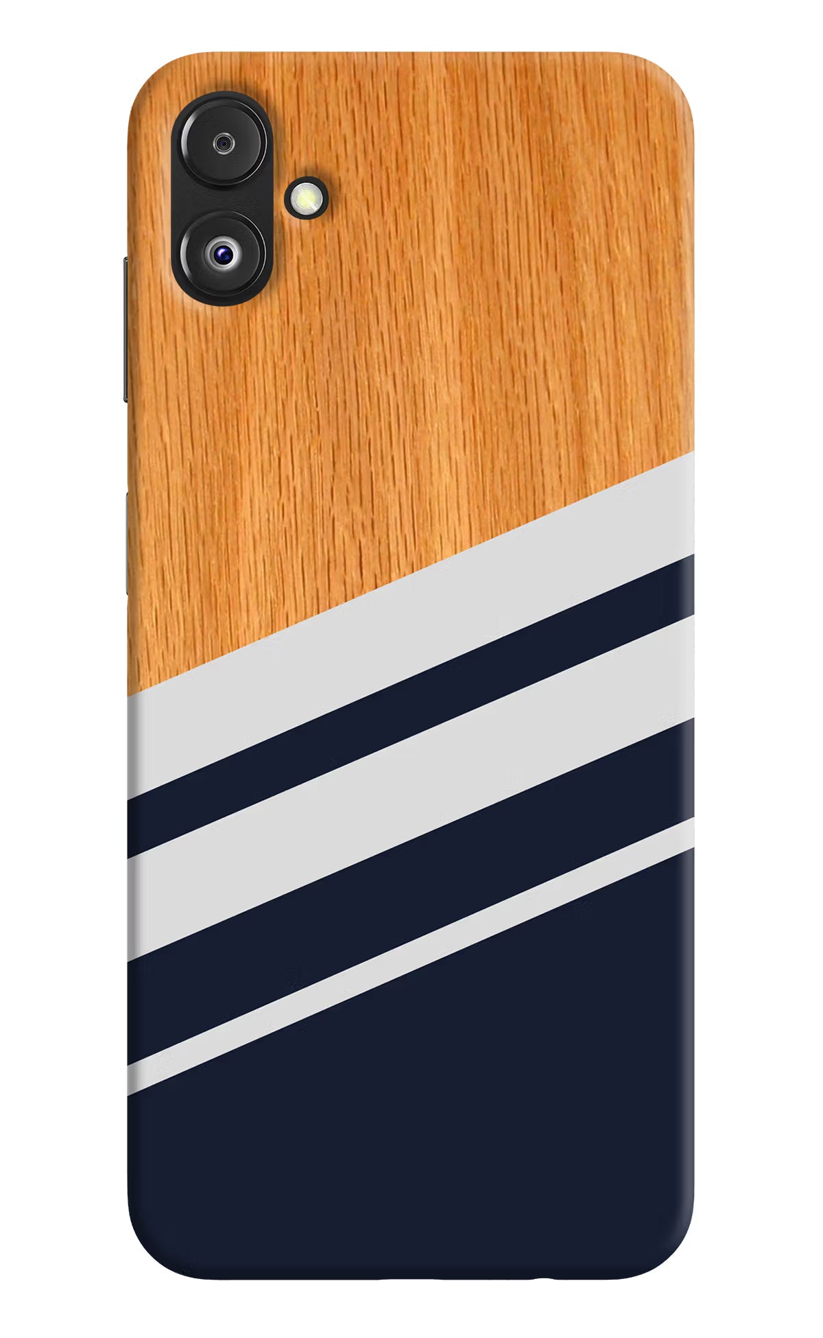 Blue and white wooden Samsung F14 5G Back Cover