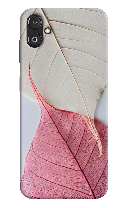 White Pink Leaf Samsung F14 5G Back Cover