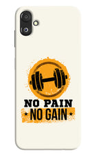 No Pain No Gain Samsung F14 5G Hard Case Back Cover by Casekaro