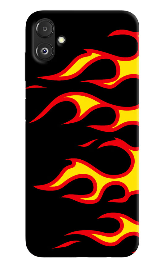 Side Sweep Flames Samsung F14 5G Hard Case Back Cover by Casekaro