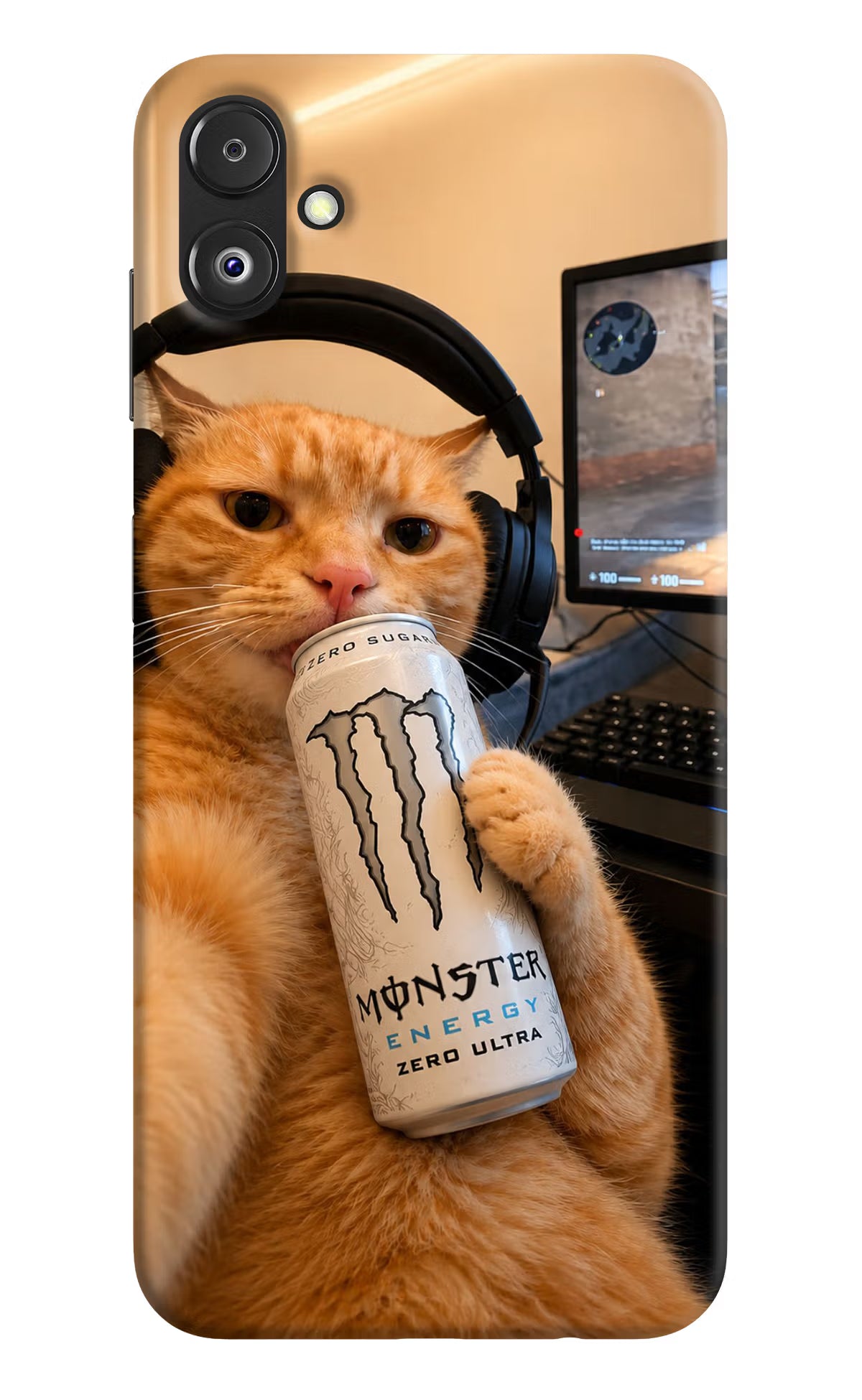 Gamer Cat Energy Samsung F14 5G Back Cover