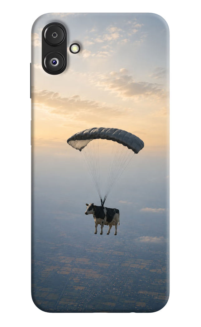 Skydiving Cow Samsung F14 5G Hard Case Back Cover by Casekaro
