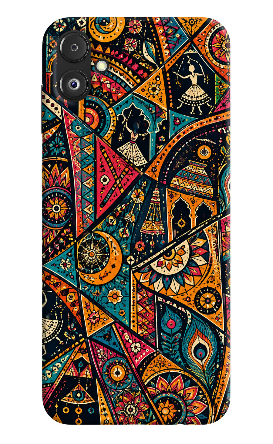 Folk Print Samsung F14 5G Back Cover, Hard case