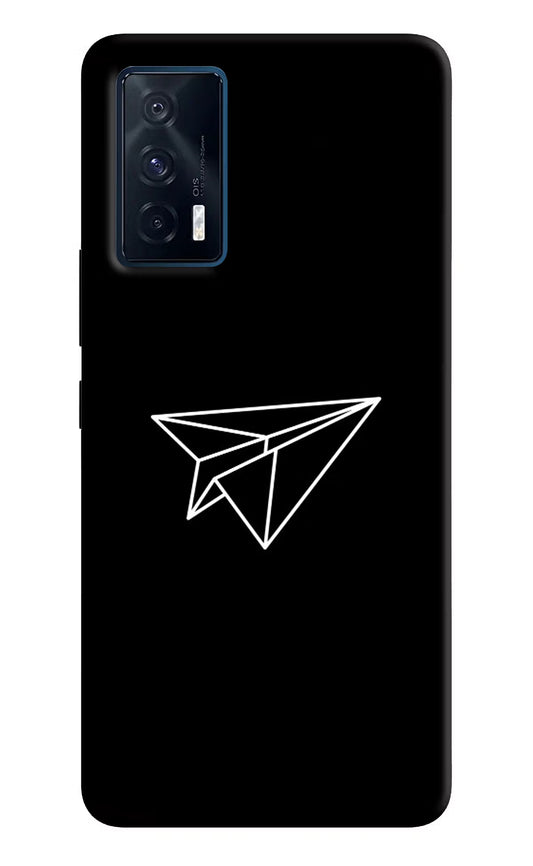 Paper Plane White iQOO 7 5G Back Cover