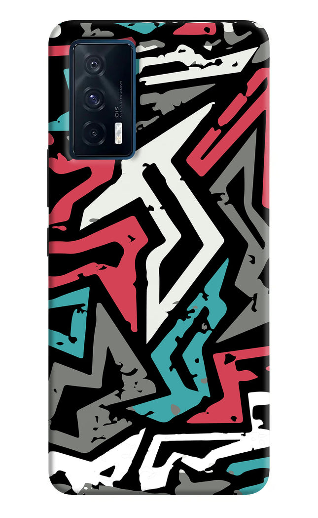 Geometric Graffiti iQOO 7 5G Hard Case Back Cover by Casekaro