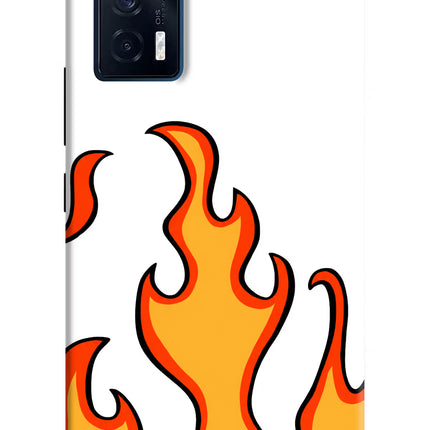 Fired Up – White iQOO 7 5G Hard Case Back Cover by Casekaro