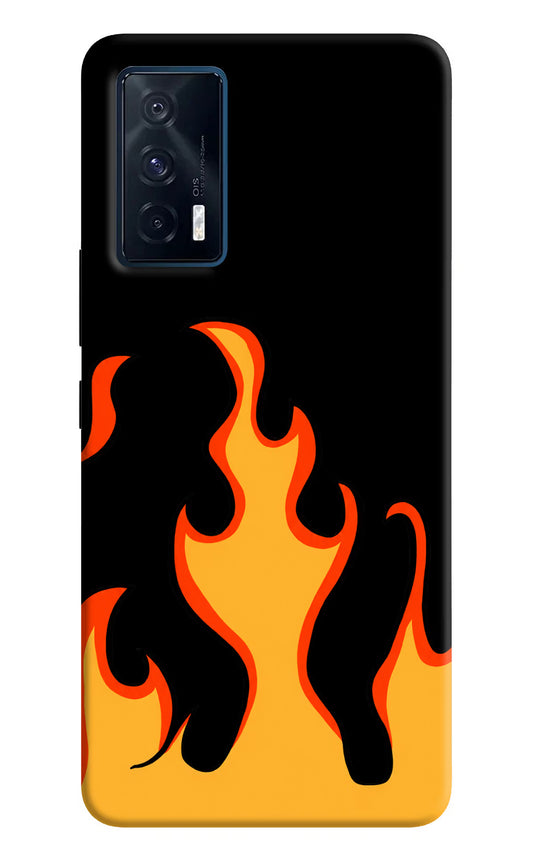 Fired Up – Black iQOO 7 5G Hard Case Back Cover by Casekaro