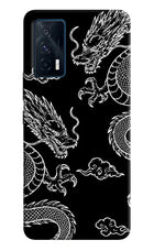 Twin Dragons iQOO 7 5G Hard Case Back Cover by Casekaro