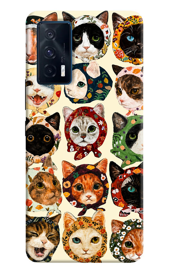 Cool Cat iQOO 7 5G Hard Case Back Cover by Casekaro