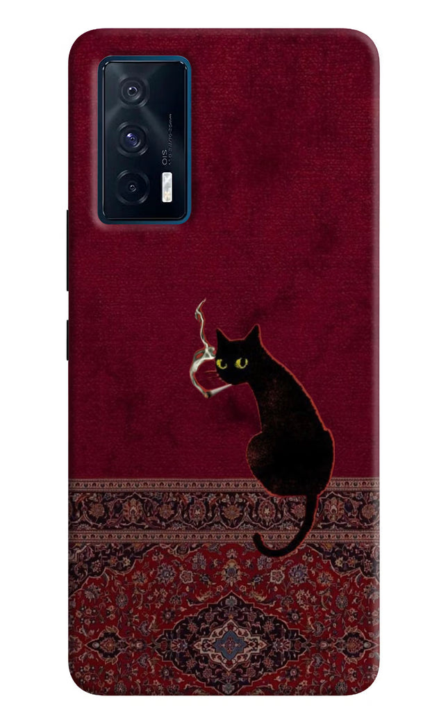 Midnight Cat iQOO 7 5G Hard Case Back Cover by Casekaro
