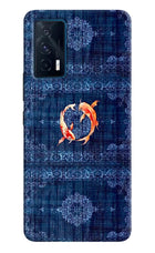Koi Blue iQOO 7 5G Hard Case Back Cover by Casekaro
