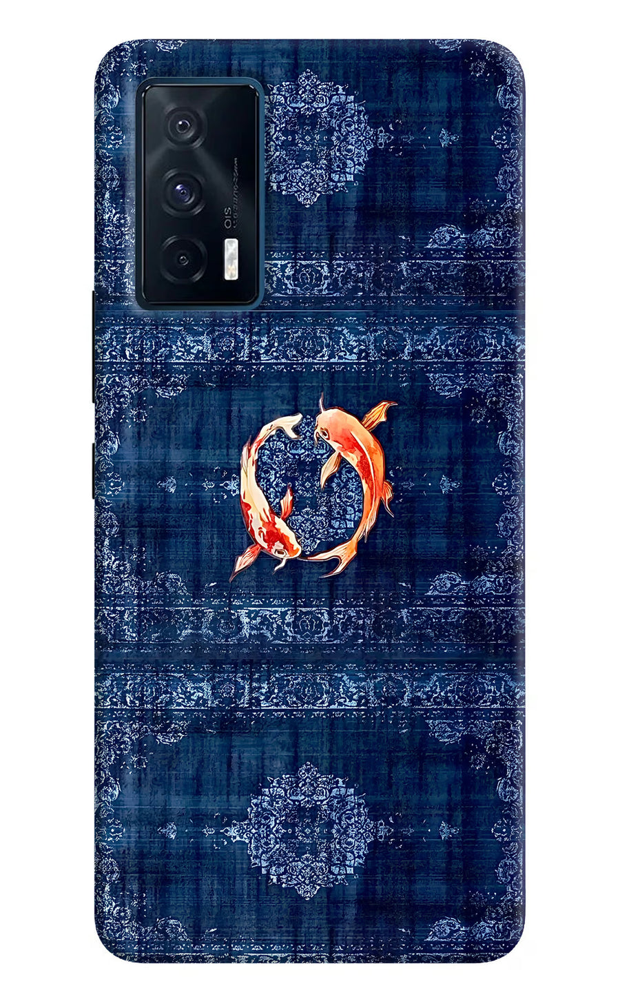 Koi Blue iQOO 7 5G Back Cover, Hard case