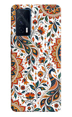 White Mayura iQOO 7 5G Hard Case Back Cover by Casekaro
