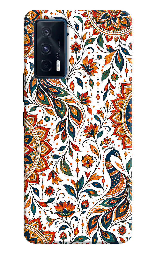 White Mayura iQOO 7 5G Hard Case Back Cover by Casekaro