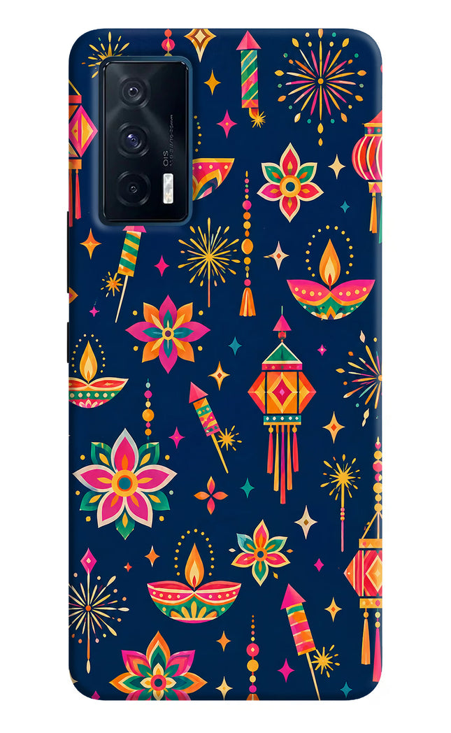 Festive Pop iQOO 7 5G Hard Case Back Cover by Casekaro